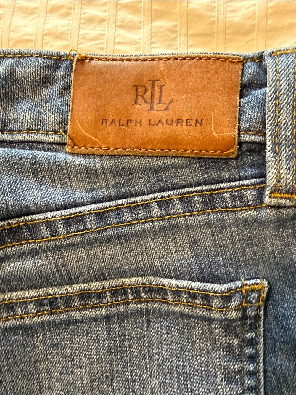 Ralph Lauren Blue Straight-Leg Denim Jeans - Picture 2 of 10